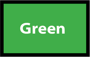 Green flag with the word green