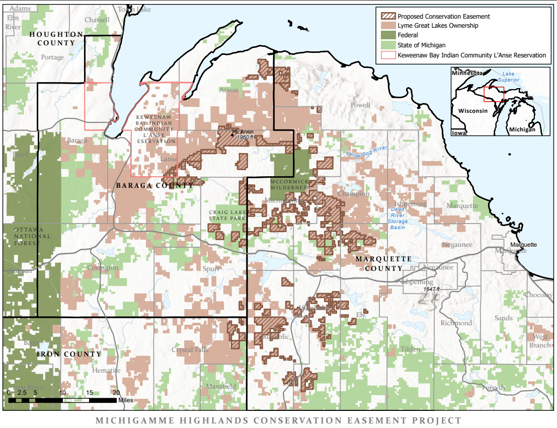 Map of Michigamme Highlands. If you need assistance with this document or need the information in a more accessible format, please contact 517-643-1256 or E-MAIL: HeckmanK1@Michigan.gov