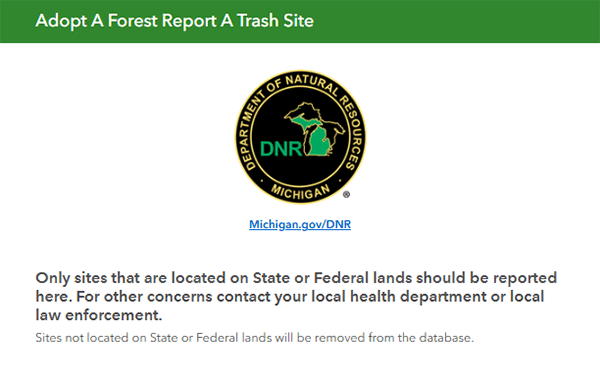 A form with the DNR logo