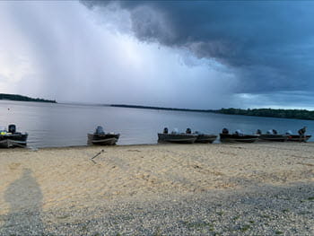 boats parked on a beach