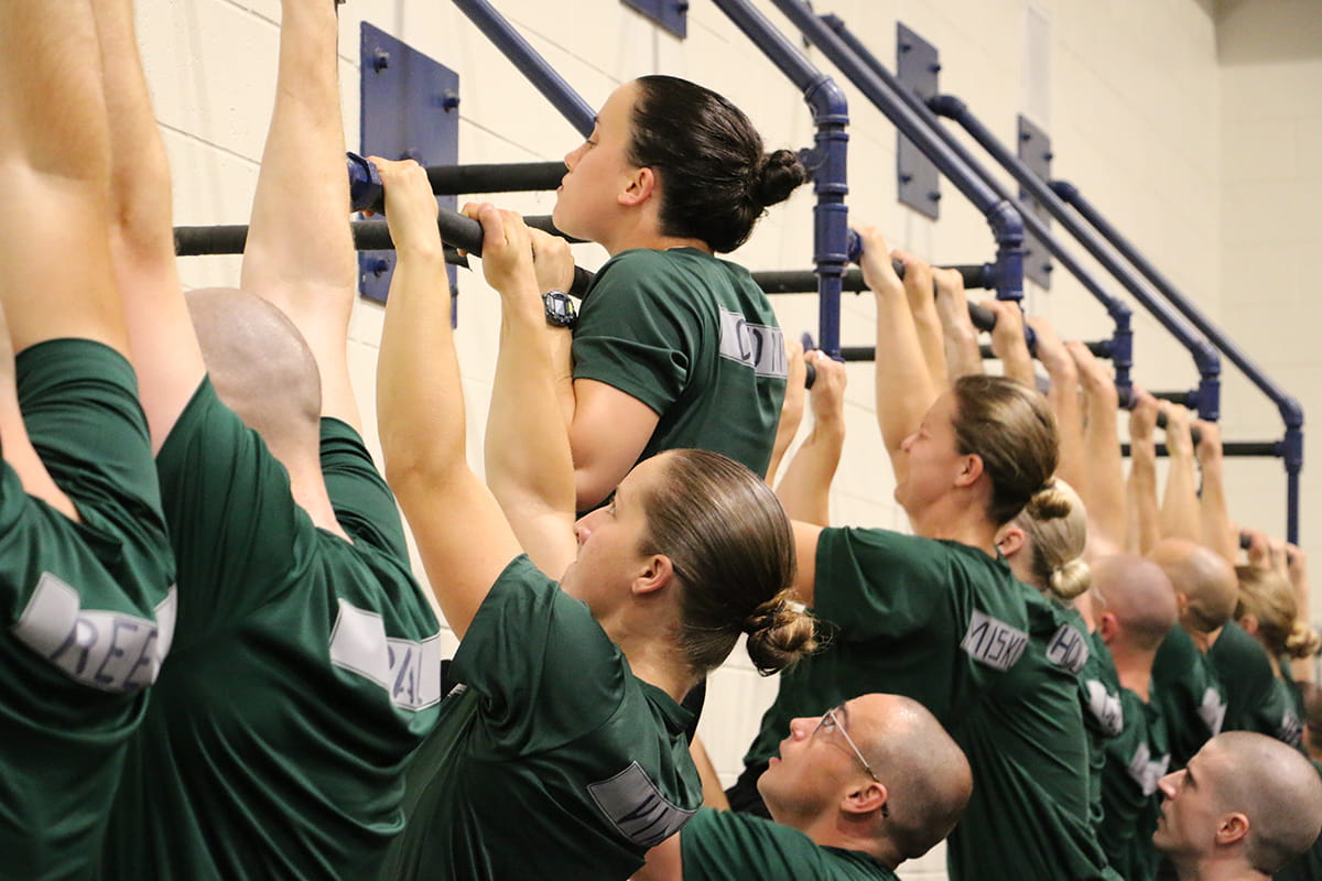 Recruits pull ups