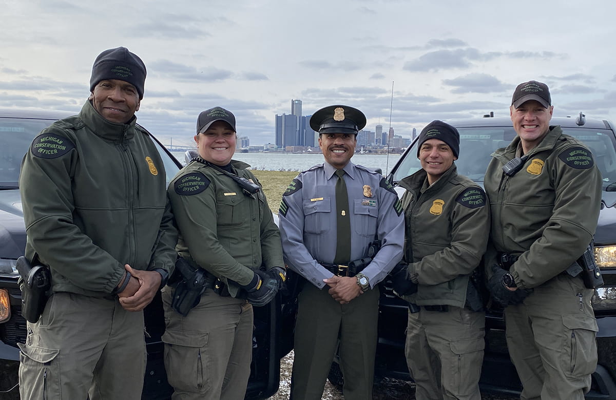Five conservation officers Belle Isle