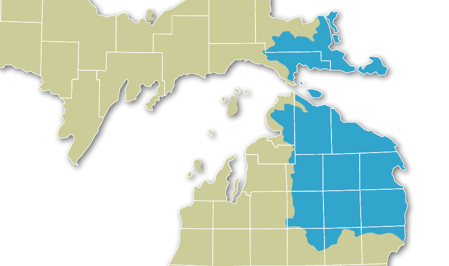 Northern Lake Huron map