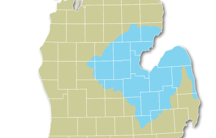 Southern Lake Huron map