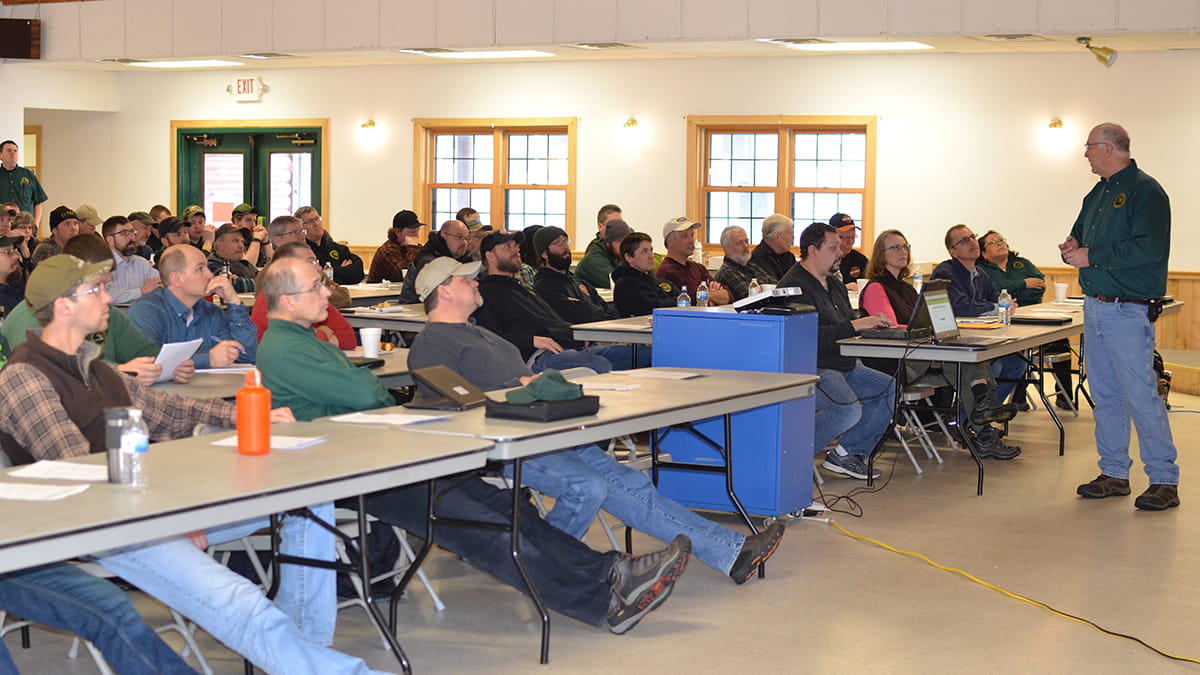 Continuing education in classroom foresters firefighters
