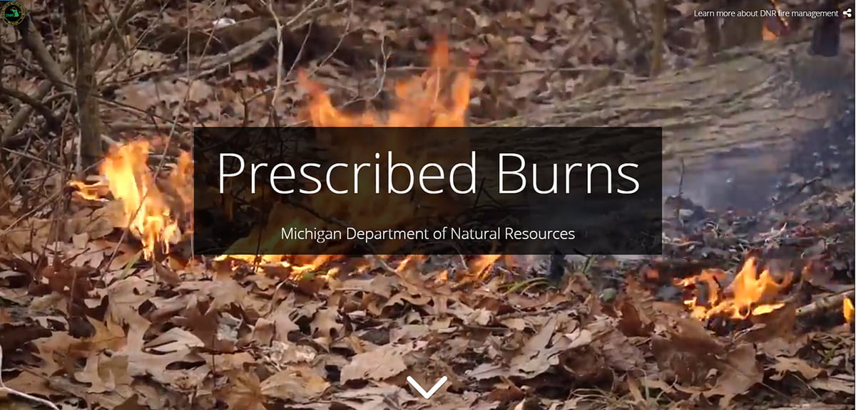 prescribed burn story map