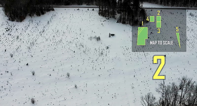 Drone footage still of Otsego Site section 2