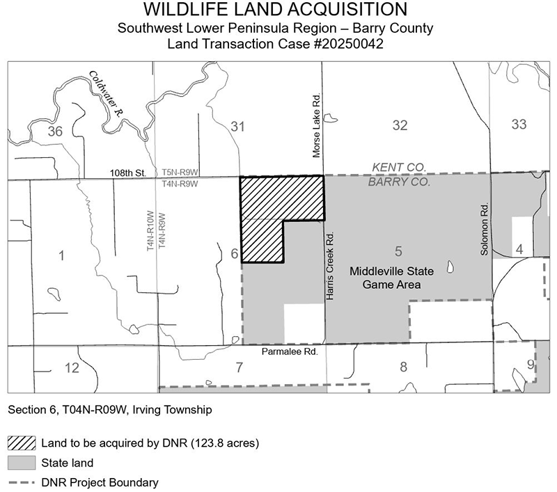 map of area in 20250042 Burns Trust Tract transaction