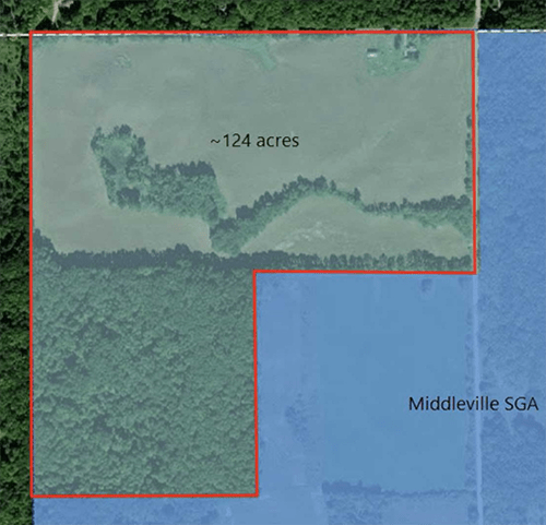 color map of area in 20250042 Burns Trust Tract transaction