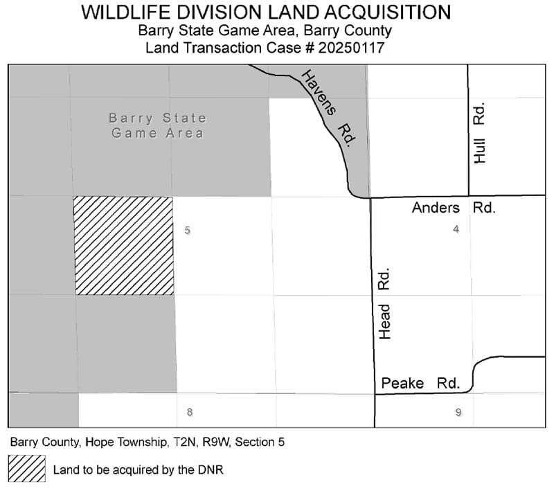 map showing land purchase 20250117 Peake