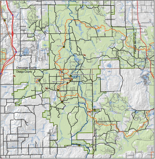 Pigeon River Country State Forest Map