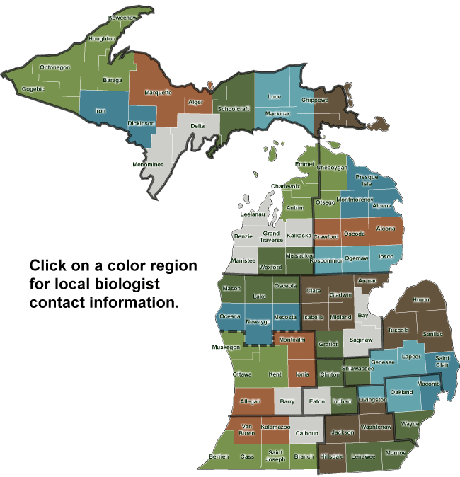 clickable map of biologist locations