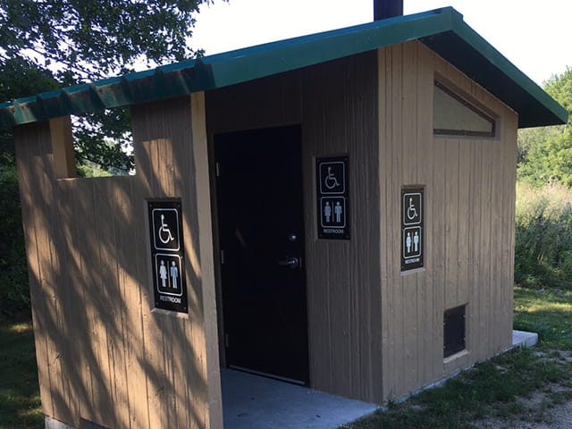 Accessible restroom building at Dansville shooting range