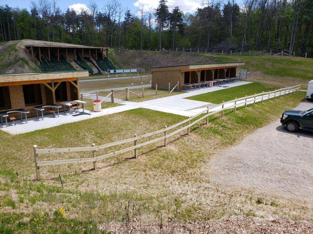 Overview of shooting stations at Lapeer Shooting Range