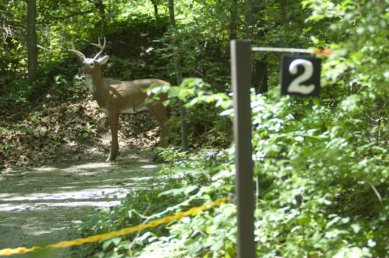Ortonville Shooting Range - deer target on 3-D archery range