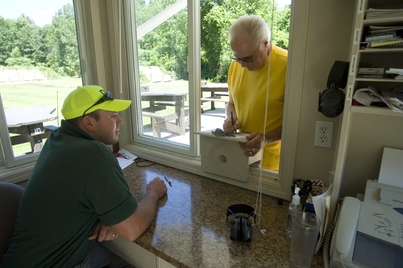 Ortonville Shooting Range - range officer in booth