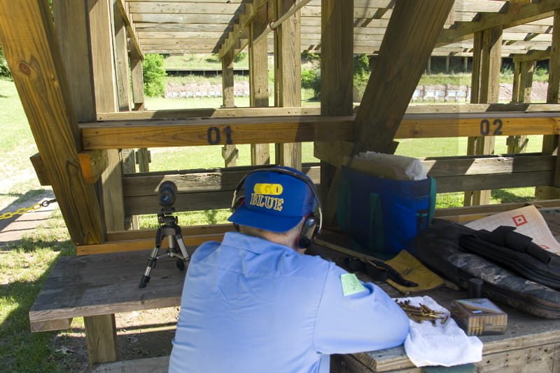 Pontiac Lake Shooting Range - man shooting