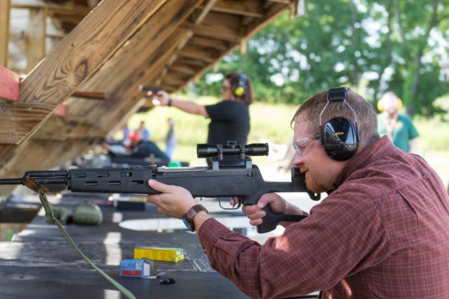 Rose Lake Shooting Range ? rifle shooter using range