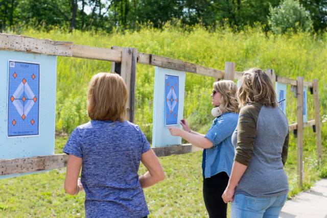 Rose Lake Shooting Range - shooters checking targets