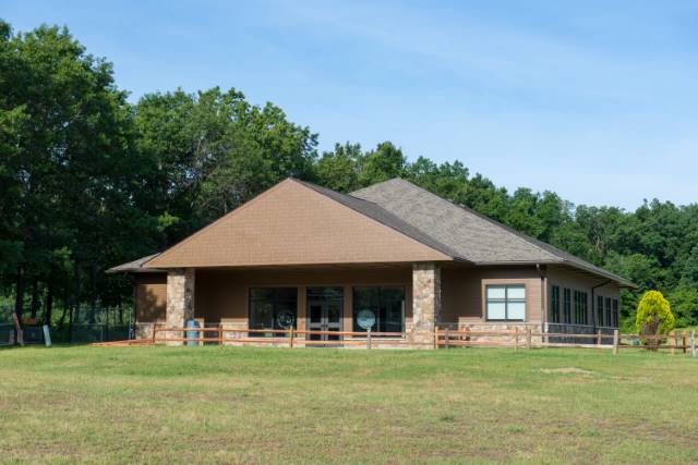 exterior of Hal and Jean Glassen Shooting Education Center building