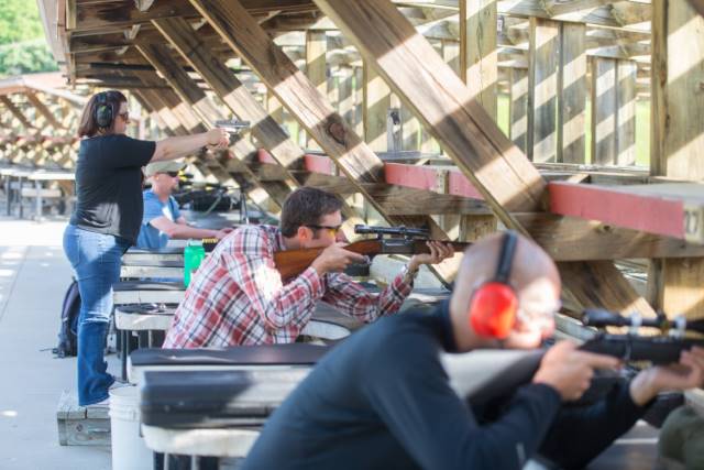 Rose Lake Shooting Range ? shooters using range