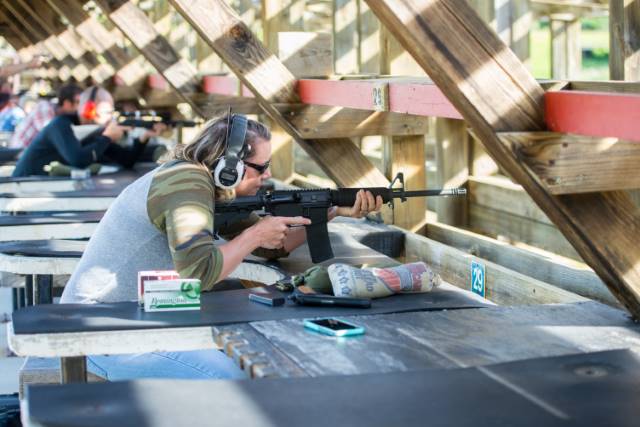 Rose Lake Shooting Range ? rifle shooter using range