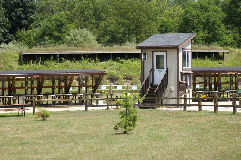 Rose Lake Shooting Range - shooting stations and range officer booth