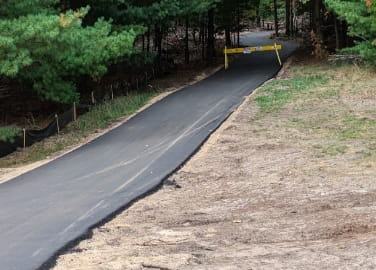 A newly paved trail