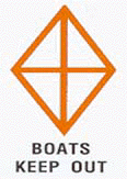 sign for boats to keep out