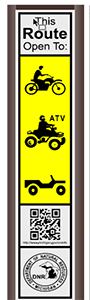 ORV trail confidence marker