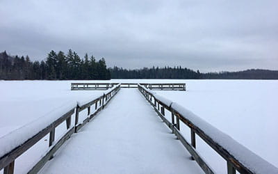 snow covered ice