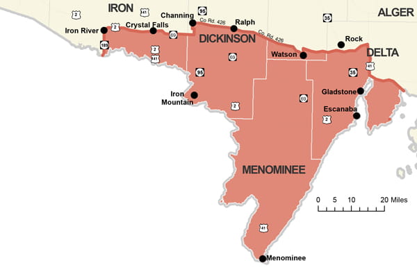 Complex regulatory map showing areas open to pheasant hunting in the Upper Peninsula. For assistance, please call 517-284-9453 or check the written description boundaries in the Wildlife Conservation Order available at Michigan.gov/DNRLaws.