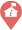 a pink drop with a white information center icon