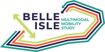 Belle Isle Multimodal Mobility Study logo with colorful lines