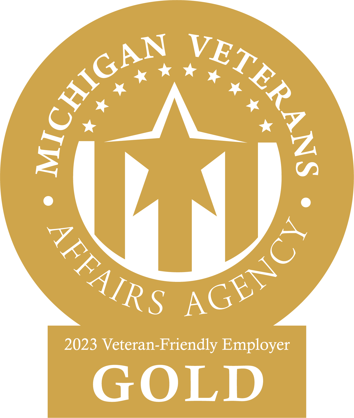 Image of the 2023 MVAA Gold Certified Employer program logo.