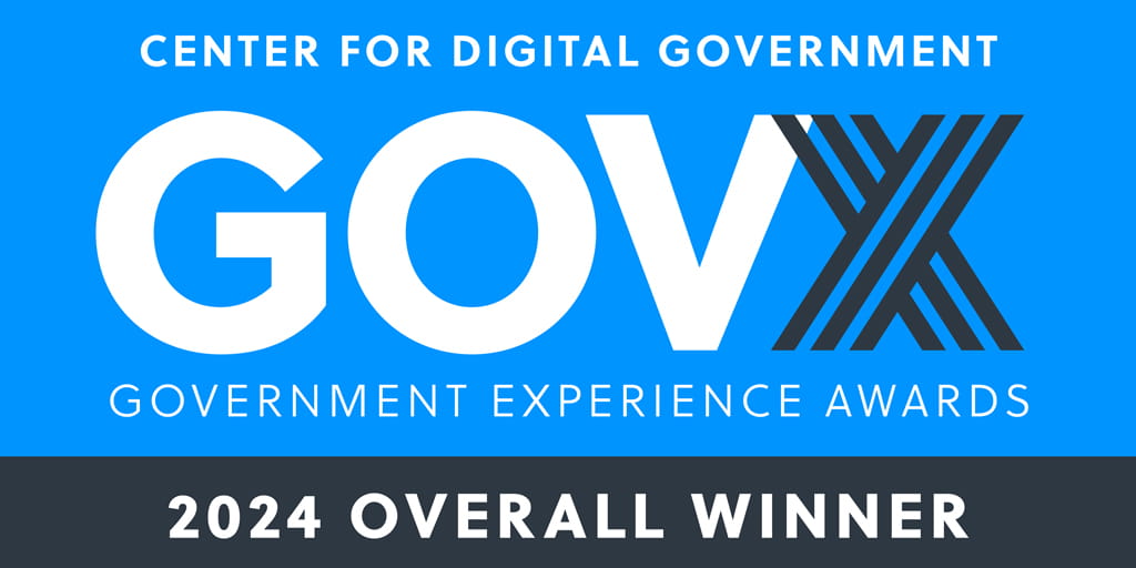 Center for Digital Government, 2024 Overall Government Experience Award Winner.