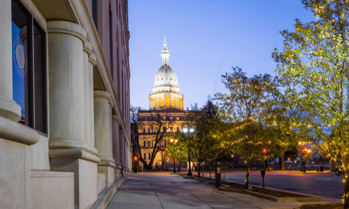 Michigan Capitol from Romney Building