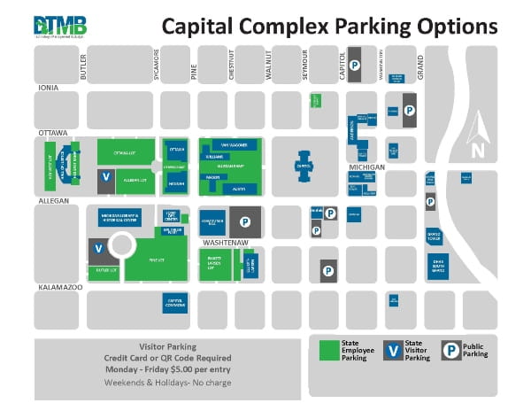 DTMB Downtown Lansing Visitor Parking