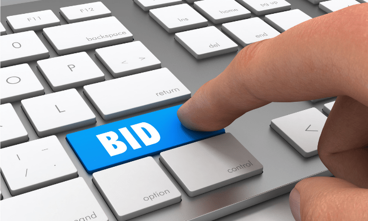 keyboard with BID on a key
