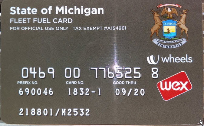 2018 WEX fuel card