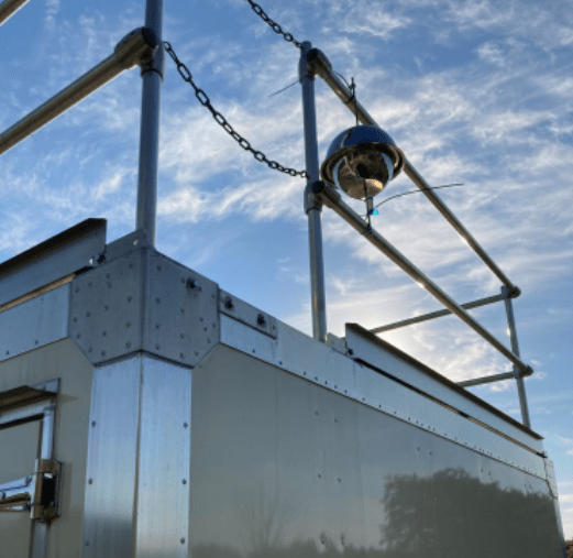 Passive air sampler at site in Benzonia, MI 