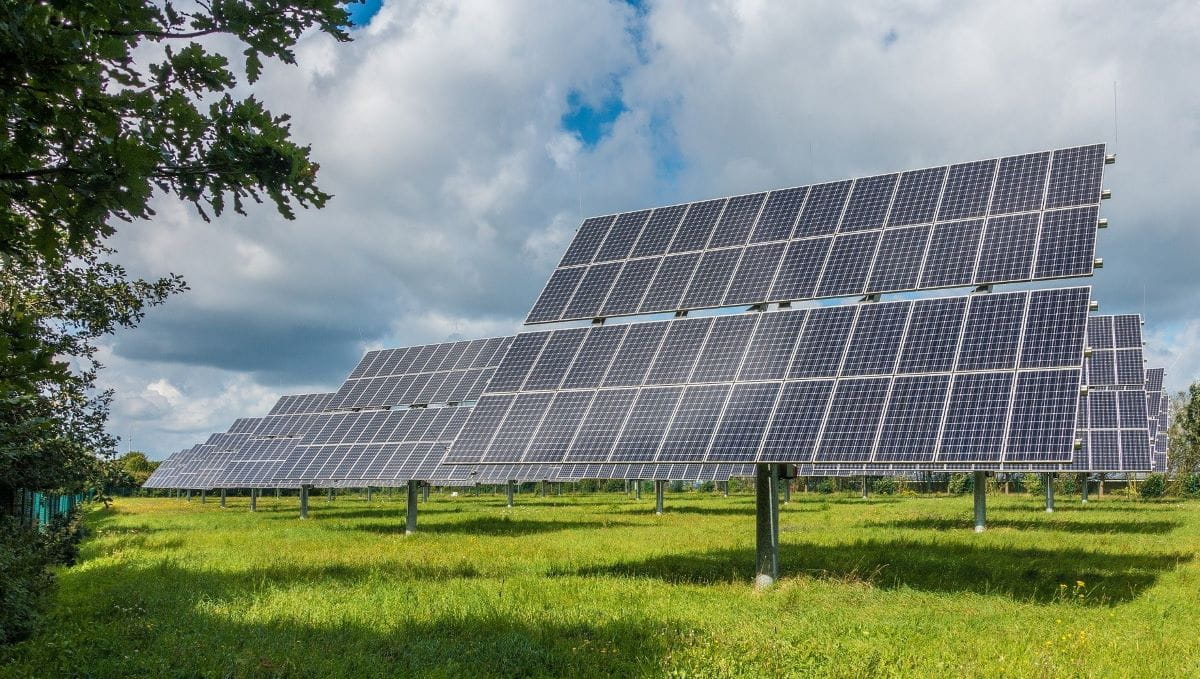 A field of solar panels