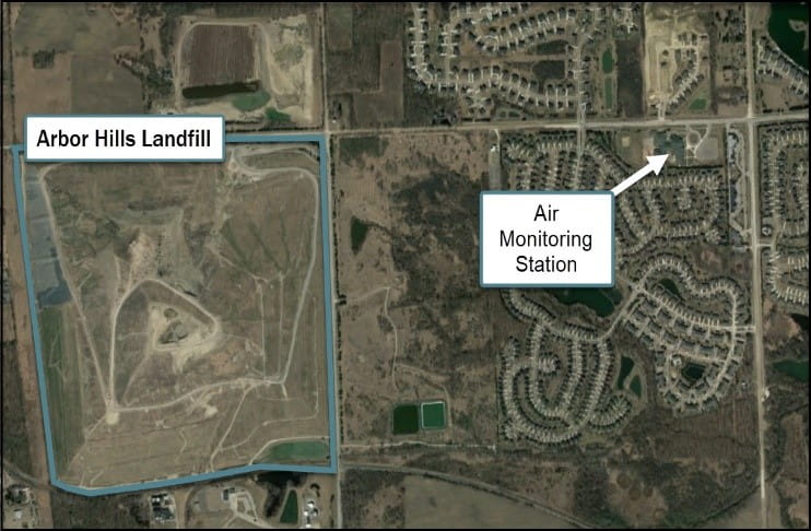 Arbor Hills Landfill map