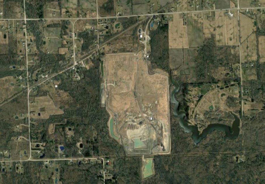 Aerial view of Smiths Creek Landfill