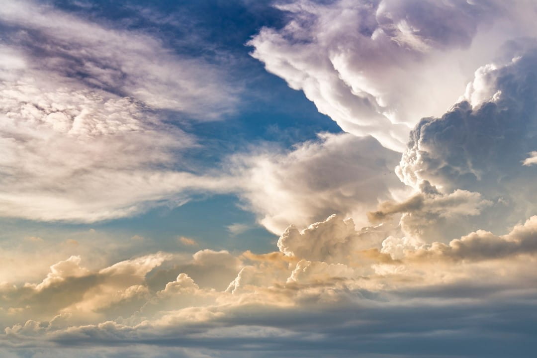 clouds in the sky at sunset