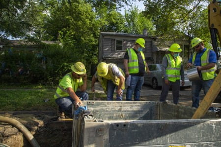 Drinking water construction project by Lansing Board of Water and Light
