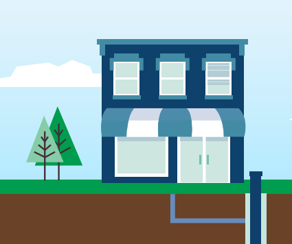 A Type 2 Transient Non-Community water supply; a shop showing a pipe going to a private well