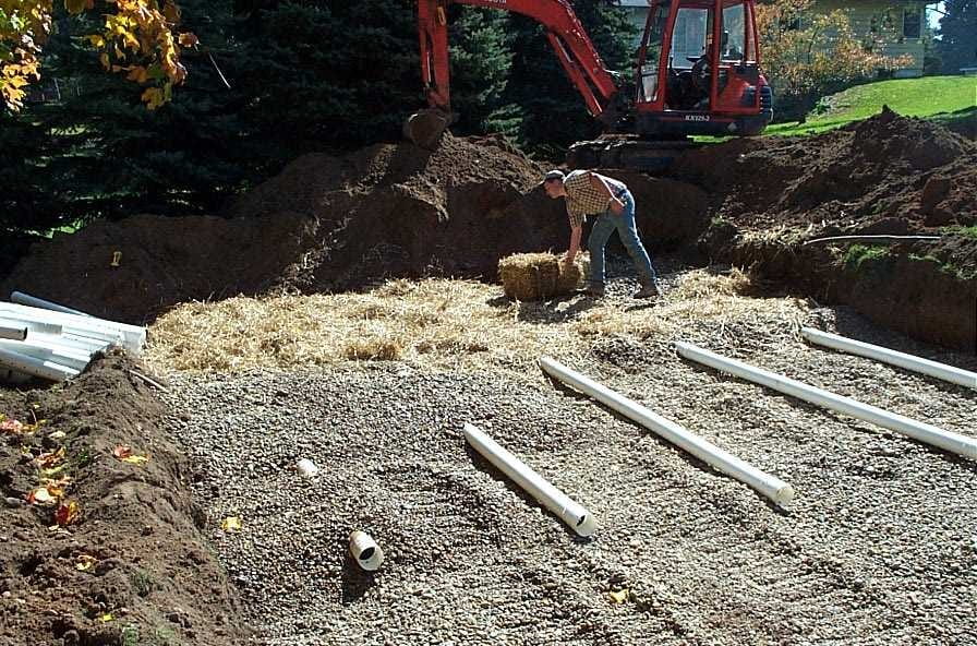 onsite system being dug