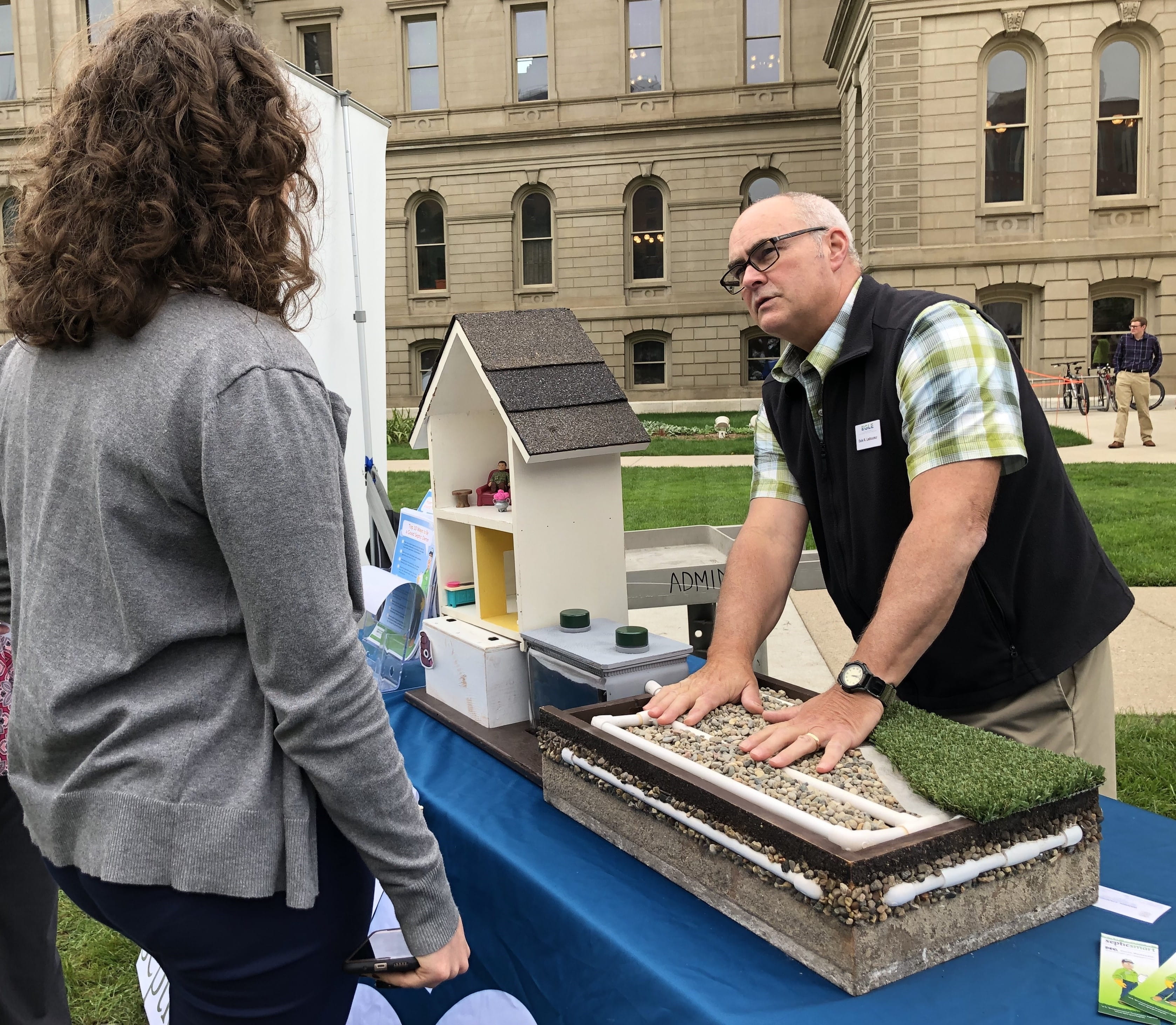 EGLE booth for SepticSmart Week at Lansing, Michigan capitol