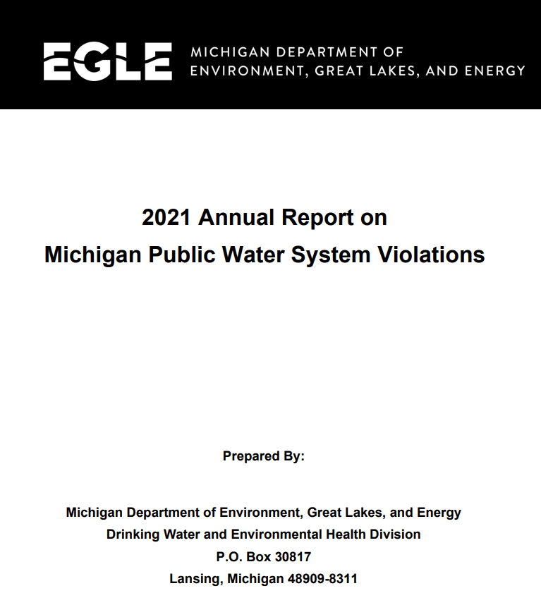 2021 Annual Report on Michigan Public Water System Violations